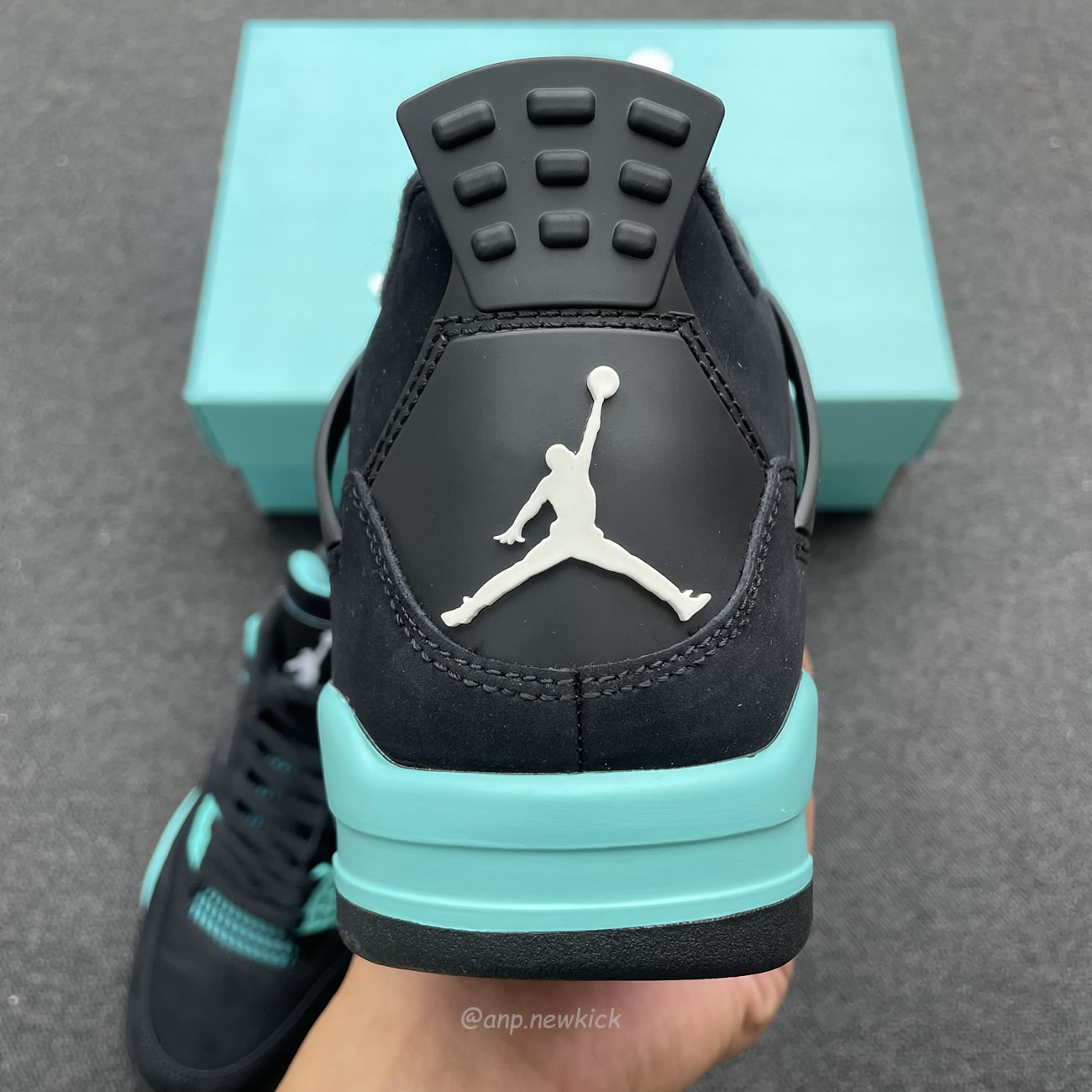 Air Jordan 4 Retro Tiffany Black Green (3) - newkick.cc